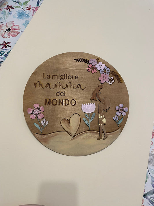 Wooden plaque “mum”