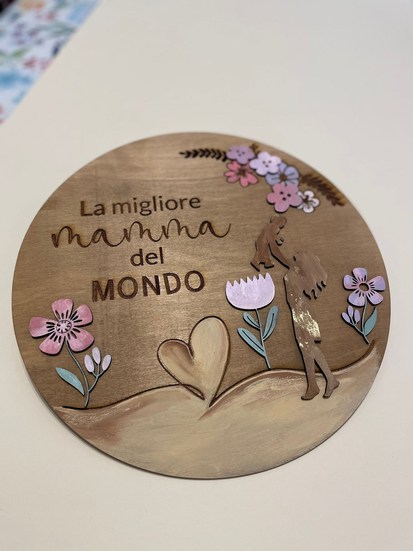 Placa de madera “mamá”