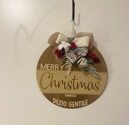 Wooden Christmas outdoor door 30 cm.