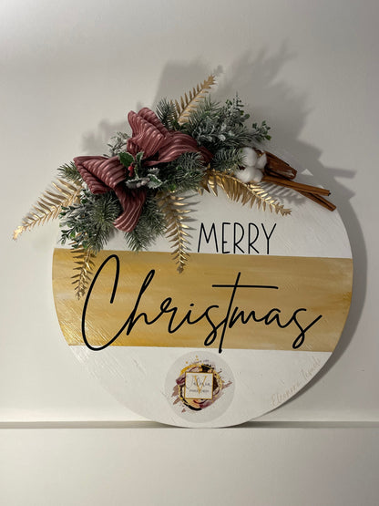 Wooden Christmas outdoor door 50 cm.