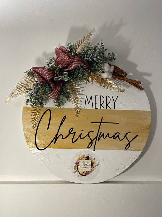 Wooden Christmas outdoor door 50 cm.