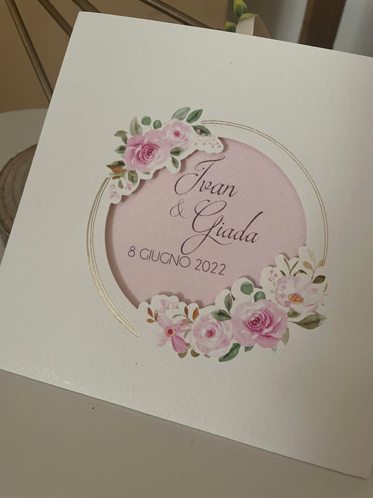 Invitación “Giada” cuadrada con grabado