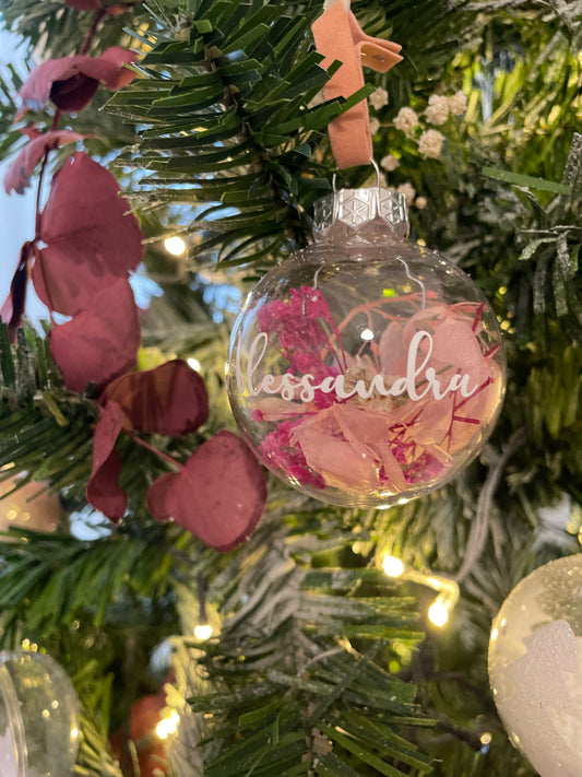 Transparent plastic Christmas bauble