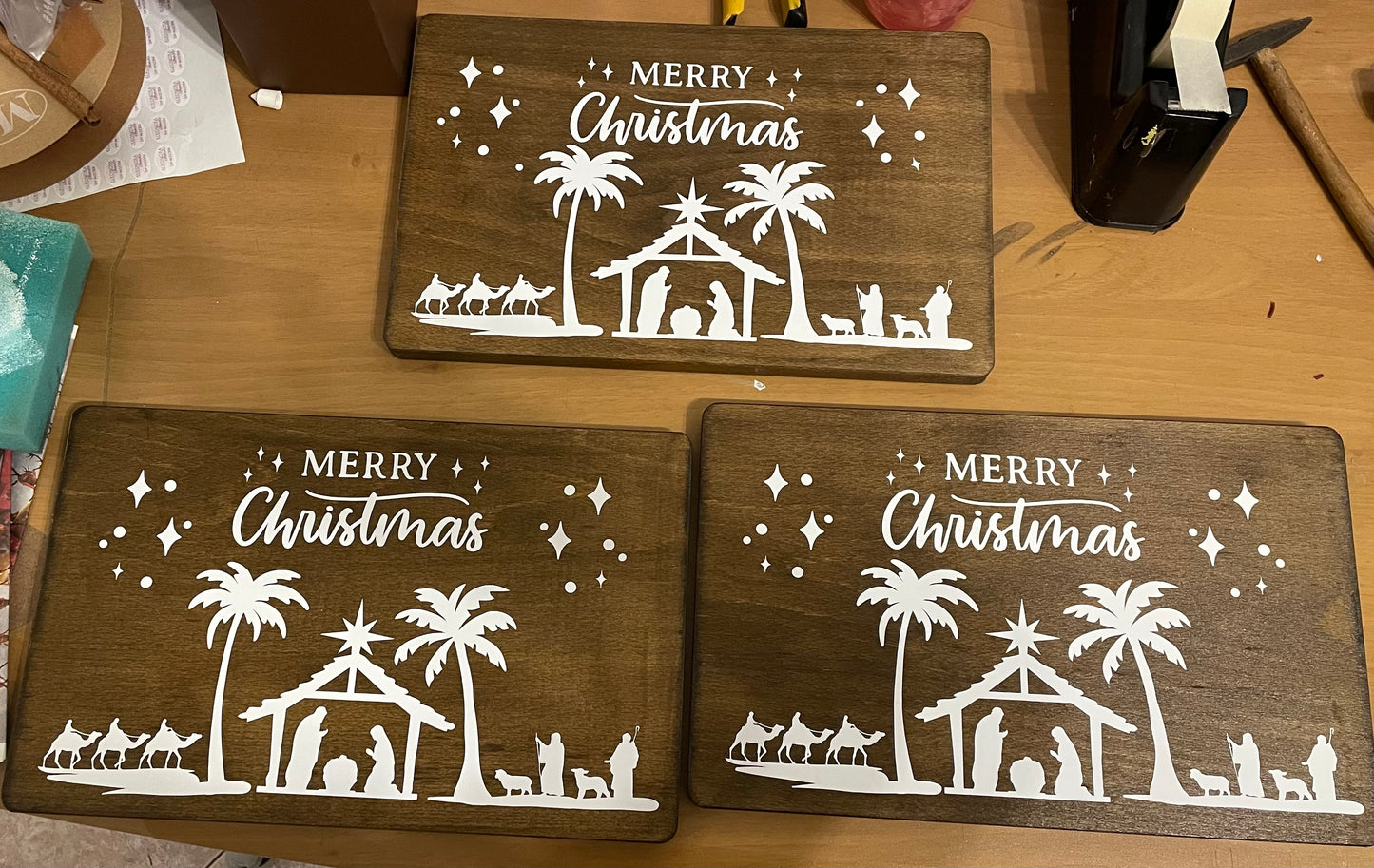 Wooden Christmas cutting board 20x30