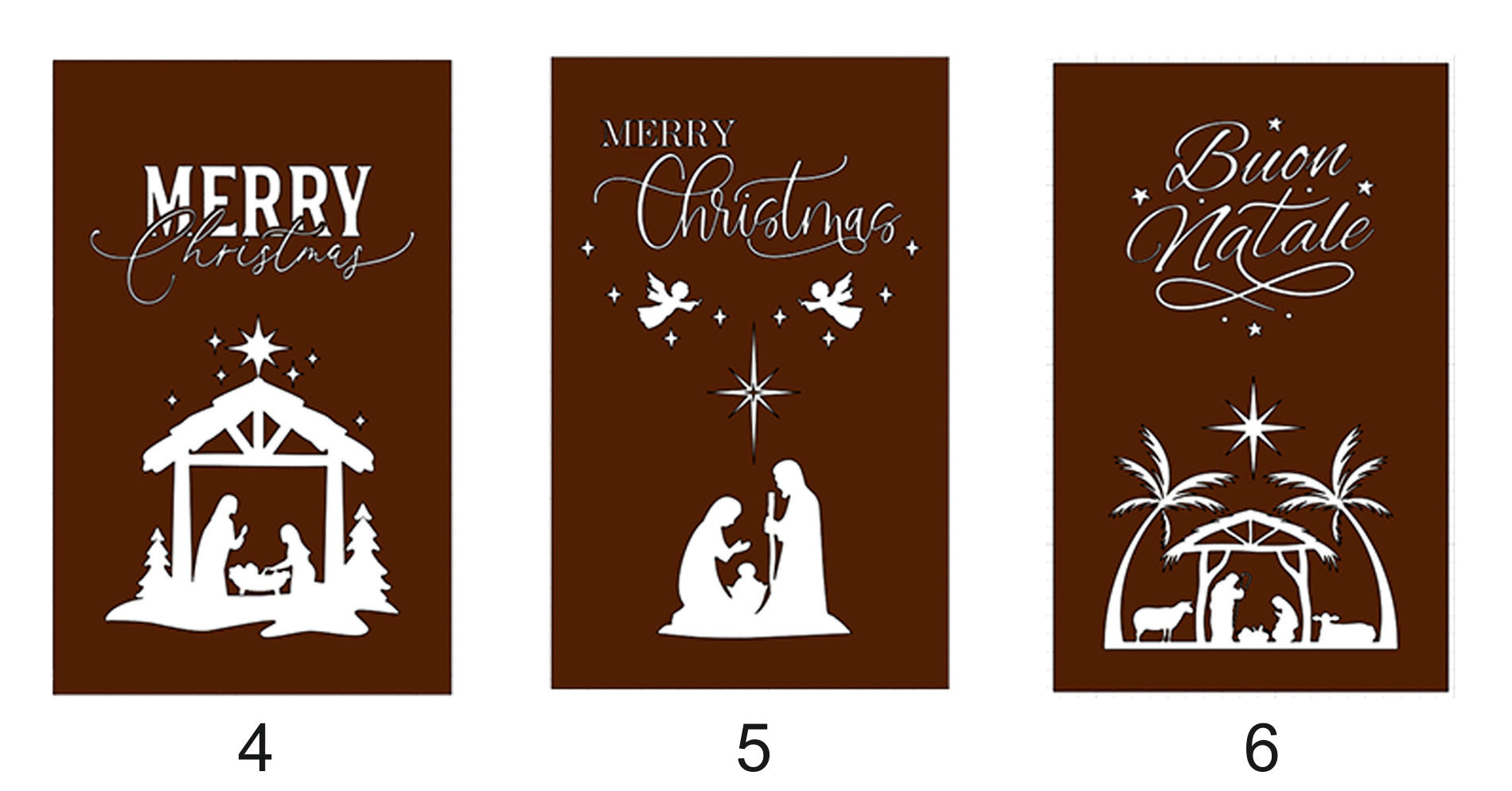 Tagliere natalizio in legno 20x30