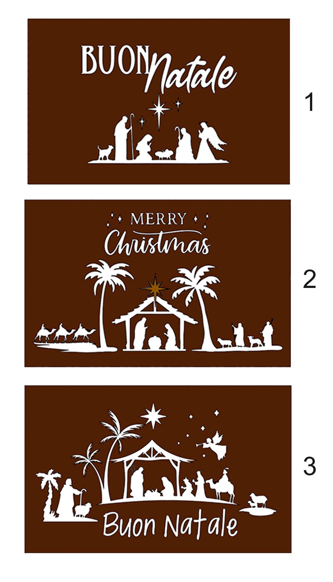 Tagliere natalizio in legno 20x30